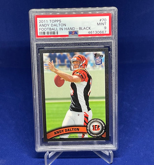 ANDY DALTON 2011 TOPPS BLACK BORDER RC ROOKIE #D 20/55 PSA 9 MINT POP 2