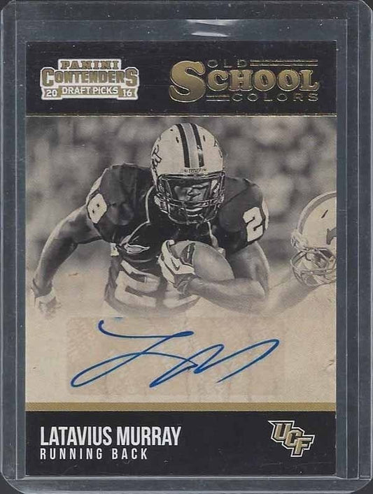 LATAVIUS MURRAY 2016 CONTENDERS DRAFT PICKS OLD SCHOOL RARE SP AUTO #18
