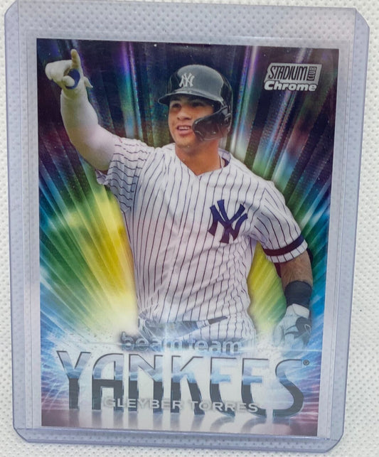 GLEYBER TORRES TOPPS 2020 STADIUM CLUB CHROME BEAM TEAM REFRACTOR #BT-25