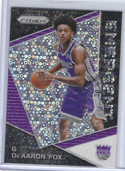 DE'AARON FOX 2017-18 PANINI PRIZM DISCO PRIZM EMERGENT RC #EM-DEA