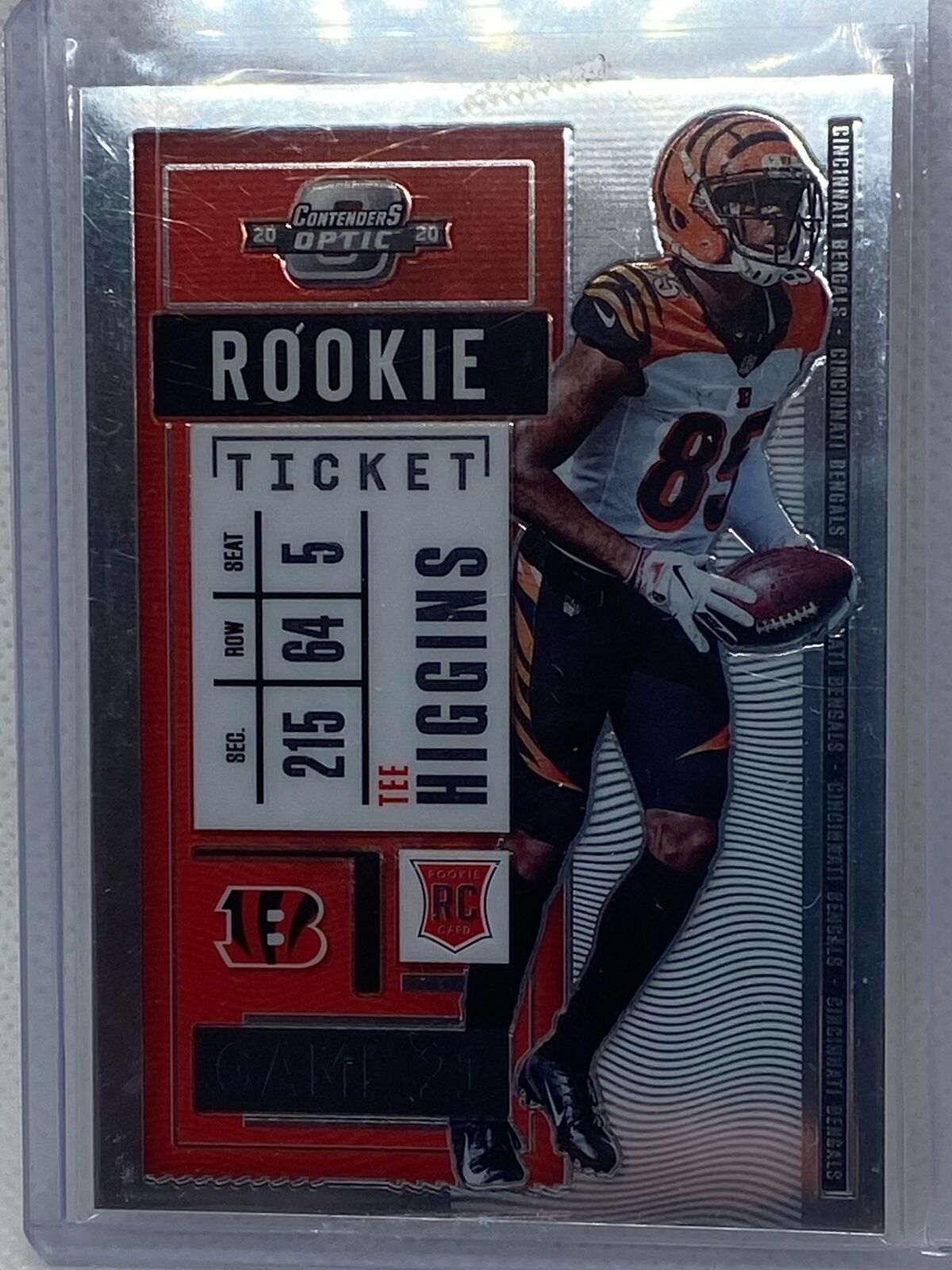 TEE HIGGINS 2020 PANINI CONTENDERS OPTIC ROOKIE TICKET RC #92