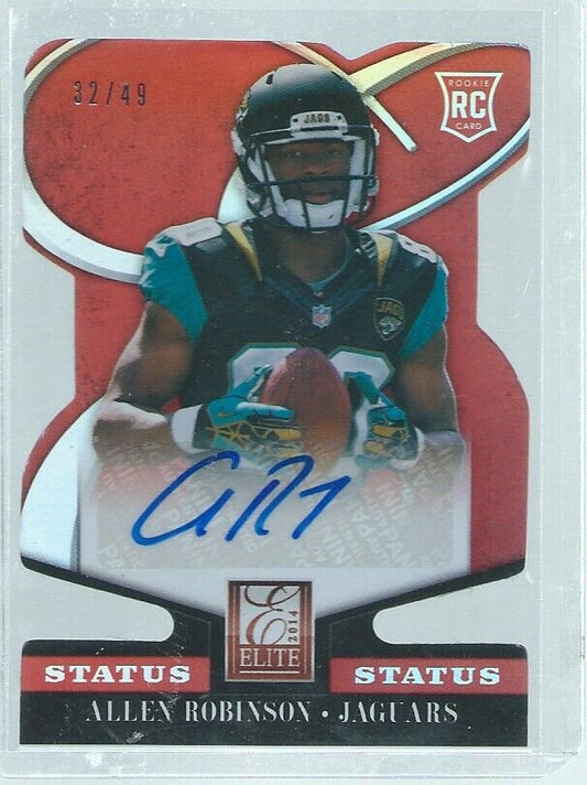 ALLEN ROBINSON 2014 DONRUSS ELITE STATUS DIE CUT AUTO RED RC #D 32/49