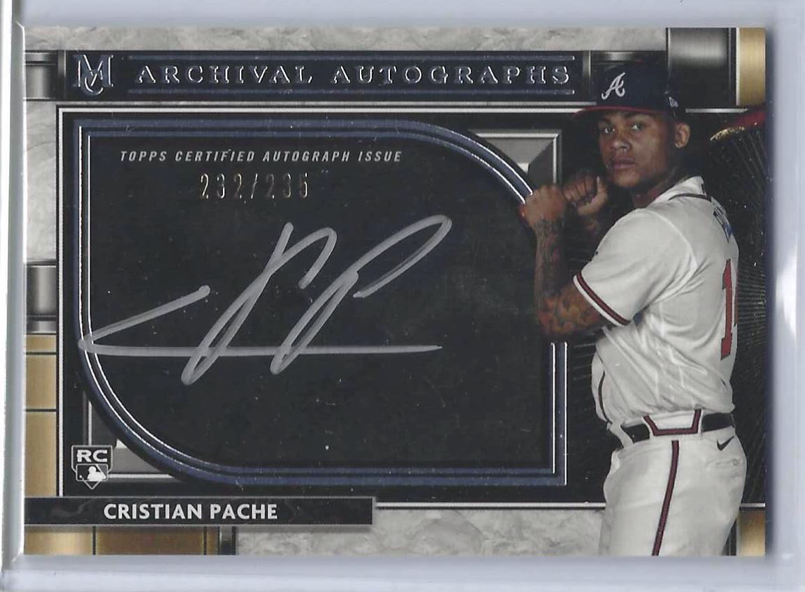 CRISTIAN PACHE 2021 TOPPS MUSEUM COLLECTION ARCHIVAL SILVER INK AUTO RC #d /235