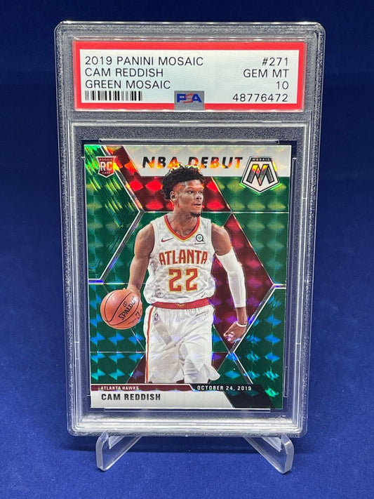 CAM REDDISH 2019-20 PANINI MOSAIC DEBUT GREEN PRIZM RC #271 PSA 10 GEM MINT