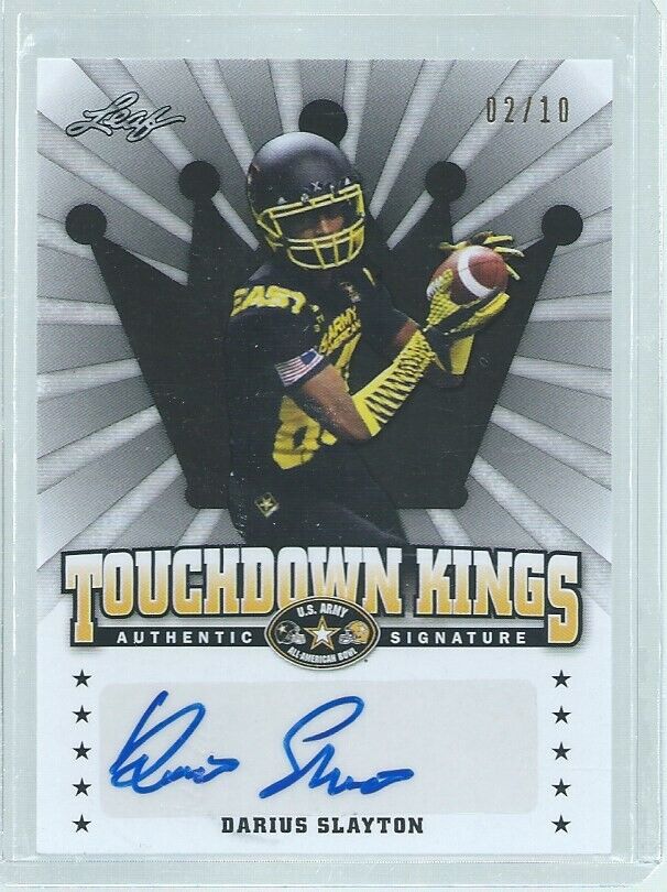 DARIUS SLAYTON 2015 LEAF TOUCHDOWN KINGS AUTO PRE ROOKIE #D 2/10