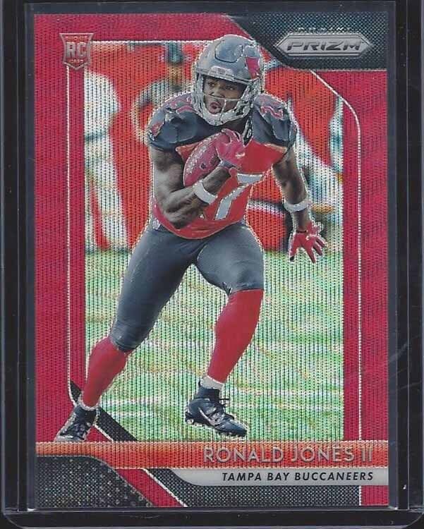 RONALD JONES II 2018 PANINI PRIZM RED WAVE ROOKIE PRIZMS RC #D 120/149
