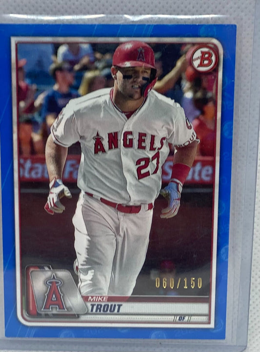 MIKE TROUT 2020 BOWMAN BLUE #D 060/150
