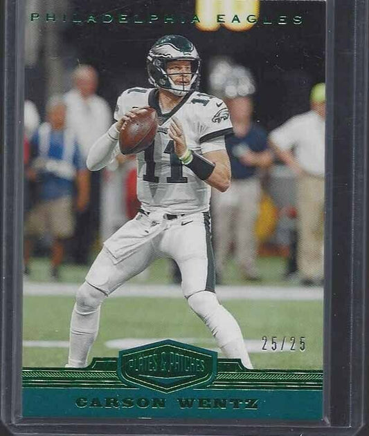 CARSON WENTZ 2019 PLATES & PATCHES GREEN #D 25/25