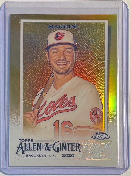 TREY MANCINI 2020 TOPPS ALLEN & GINTER GOLD CHROME REFRACTOR #D 35/50