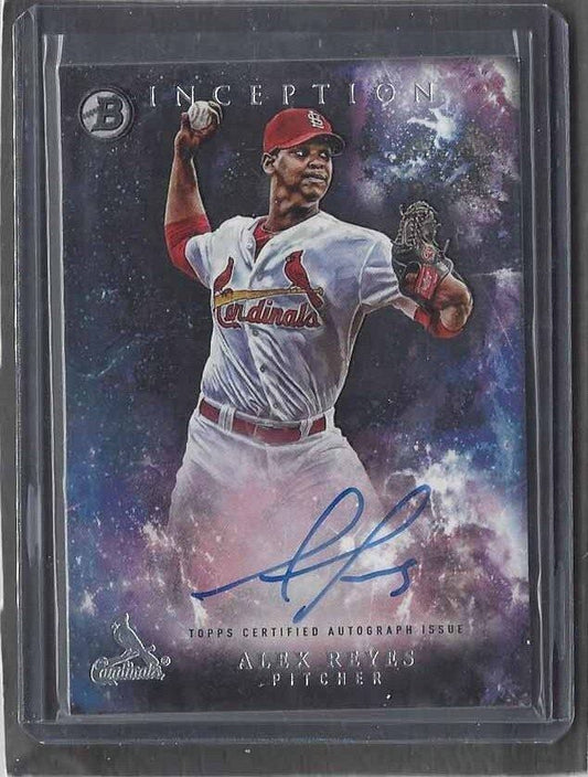 ALEX REYES 2016 BOWMAN INCEPTION CARDINALS PROSPECT ON CARD AUTO