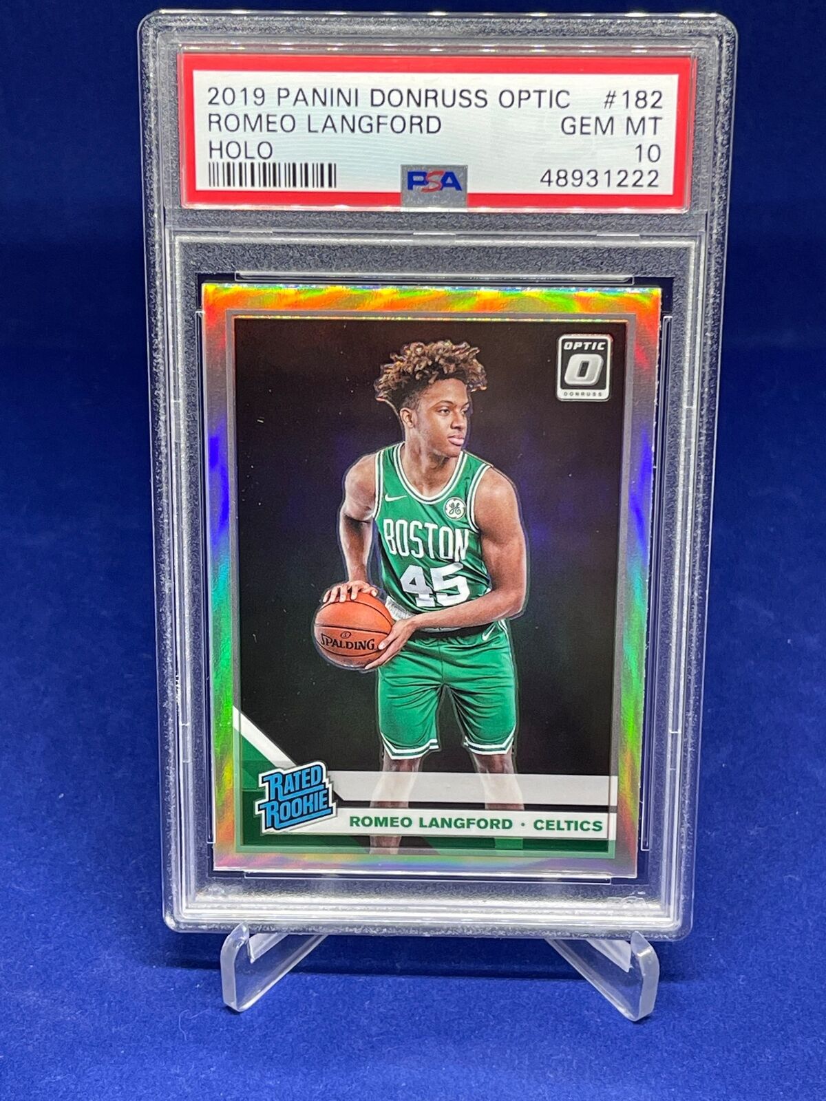 ROMEO LANGFORD 2019-20 DONRUSS OPTIC RATED ROOKIE SILVER HOLO RC #182 PSA 10