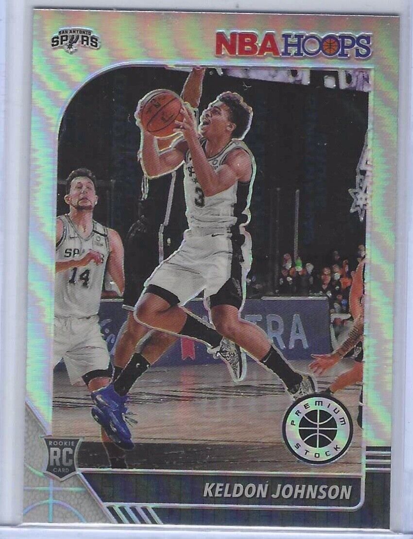 KELDON JOHNSON 2019-20 NBA HOOPS PREMIUM STOCK SILVER PRIZM ROOKIE RC #224