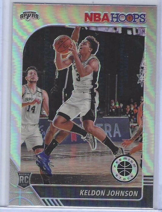 KELDON JOHNSON 2019-20 NBA HOOPS PREMIUM STOCK SILVER PRIZM ROOKIE RC #224