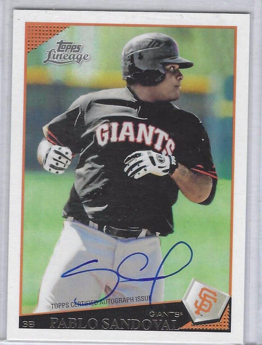 PABLO SANDOVAL 2011 TOPPS LINEAGE ON CARD AUTO #426