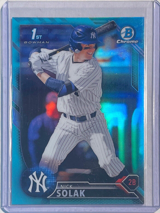 NICK SOLAK 2016 BOWMAN CHROME 1ST PROSPECT SKY BLUE REFRACTOR #BDC-18