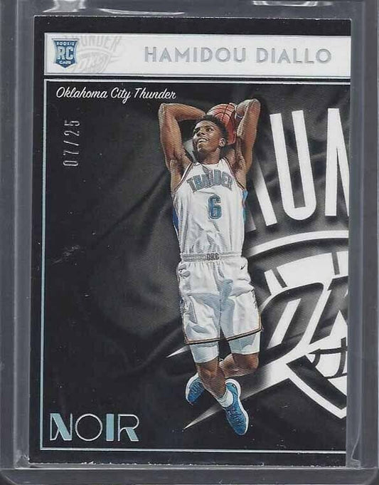 HAMIDOU DIALLO 2018-19 PANINI NOIR BASE SILVER RC #D 7/25