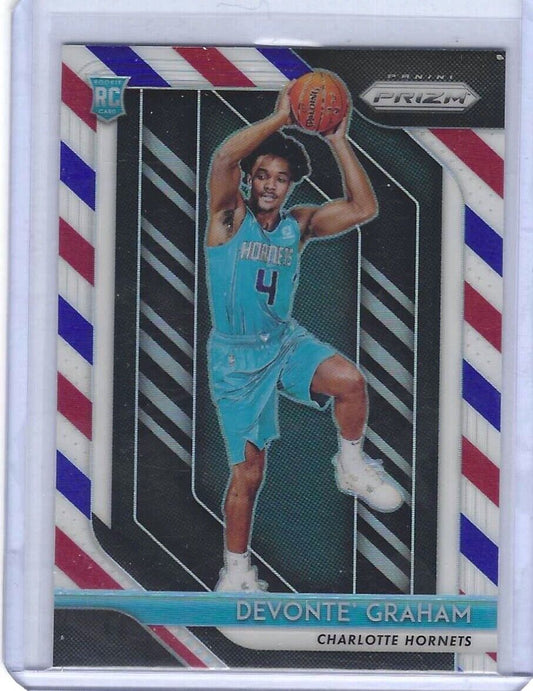 DEVONTE GRAHAM 2018-19 PANINI PRIZM RED WHITE AND BLUE ROOKIE RC #288