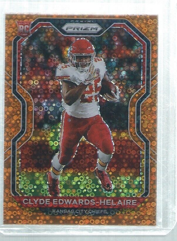 CLYDE EDWARDS-HELAIRE 2020 PANINI PRIZM ORANGE DISCO PRIZMS ROOKIE RC #328