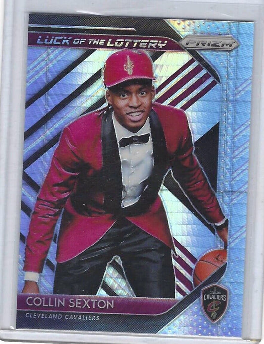 COLLIN SEXTON 2018-19 PANINI PRIZM HYPER PRIZM LUCK OF THE LOTTERY RC #8