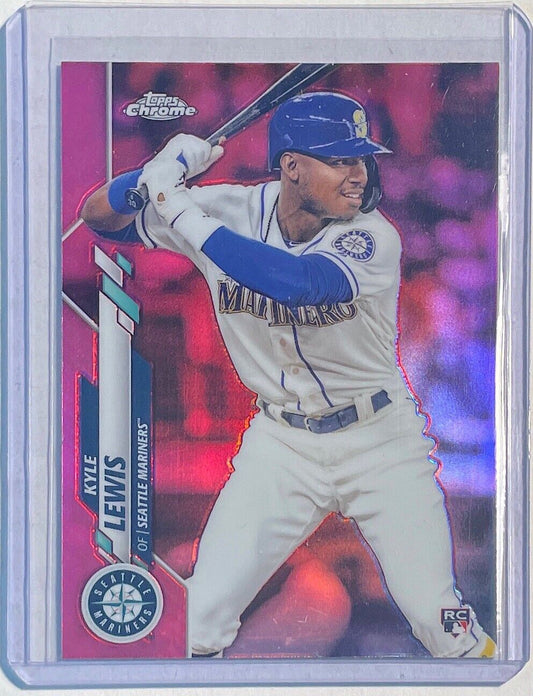 KYLE LEWIS 2020 TOPPS CHROME PINK REFRACTOR ROOKIE RC #186