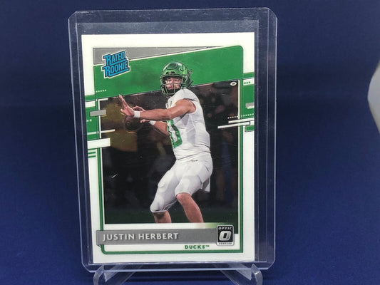 JUSTIN HERBERT 2020 PANINI CHRONICLES DRAFT PICKS DONRUSS OPTIC RATED RC # 4