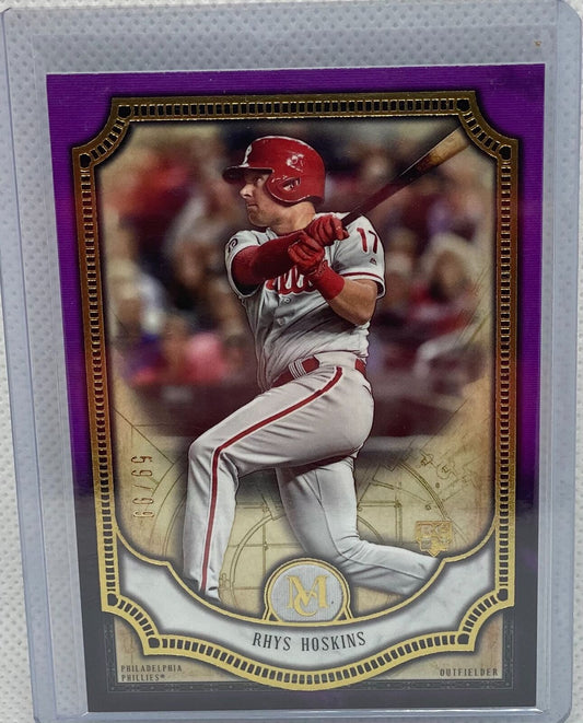 RHYS HOSKINS 2018 TOPPS MUSEUM COLLECTION PURPLE RC #D 59/99