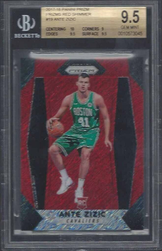 ANTE ZIZIC 2017-18 PANINI PRIZM RED SHIMMER PRIZMS RC #D 3/8 BGS 9.5 GEM MINT