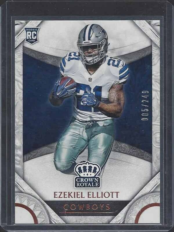 EZEKIEL ELLIOTT 2016 CROWN ROYALE BRONZE ROOKIE RC #D 5/249