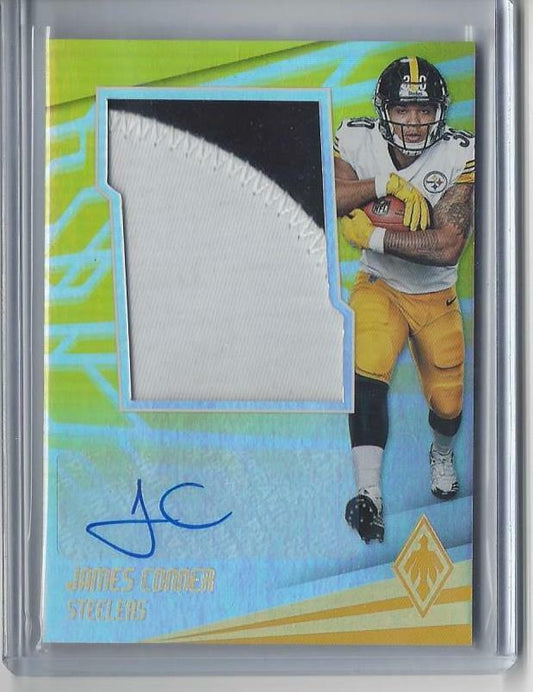 JAMES CONNER 2017 PANINI PHOENIX GOLD RPA JUMBO STEELERS PATCH AUTO RC #D 10/10