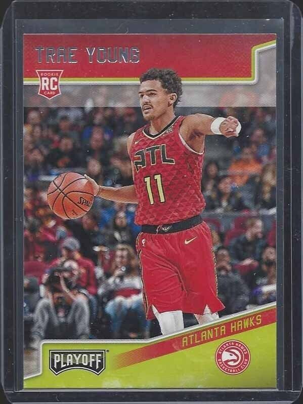 TRAE YOUNG 2018-19 PANINI CHRONICLES PLAYOFF TRUE ROOKIE RC #175
