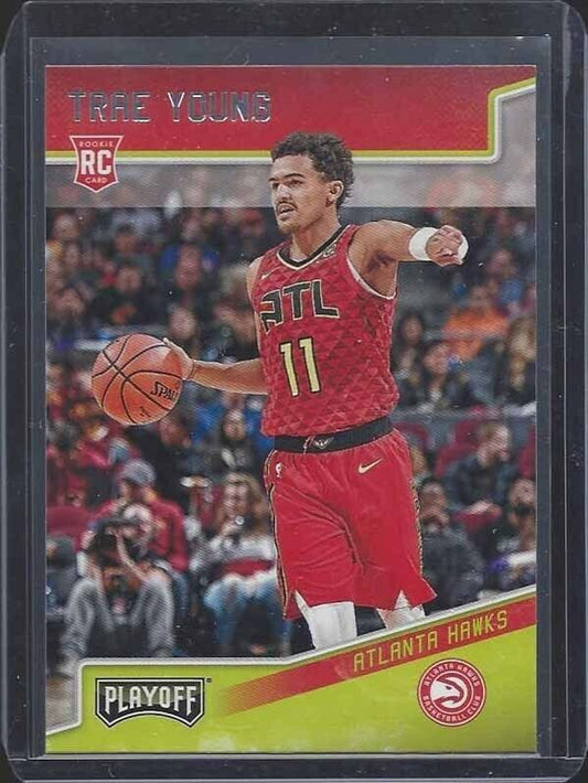 TRAE YOUNG 2018-19 PANINI CHRONICLES PLAYOFF TRUE ROOKIE RC #175