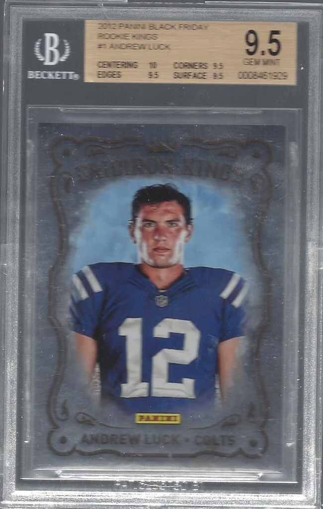 ANDREW LUCK 2012 PANINI BLACK FRIDAY ROOKIE GRIDIRON KINGS RC #1 BGS 9.5 GEM MT