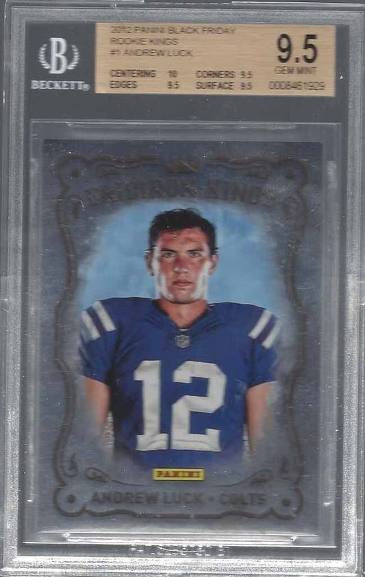 ANDREW LUCK 2012 PANINI BLACK FRIDAY ROOKIE GRIDIRON KINGS RC #1 BGS 9.5 GEM MT