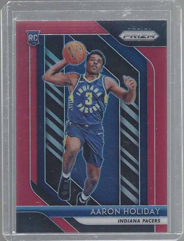 AARON HOLIDAY 2018-19 PANINI PRIZM RED ROOKIE PRIZMS RC #D 50/299