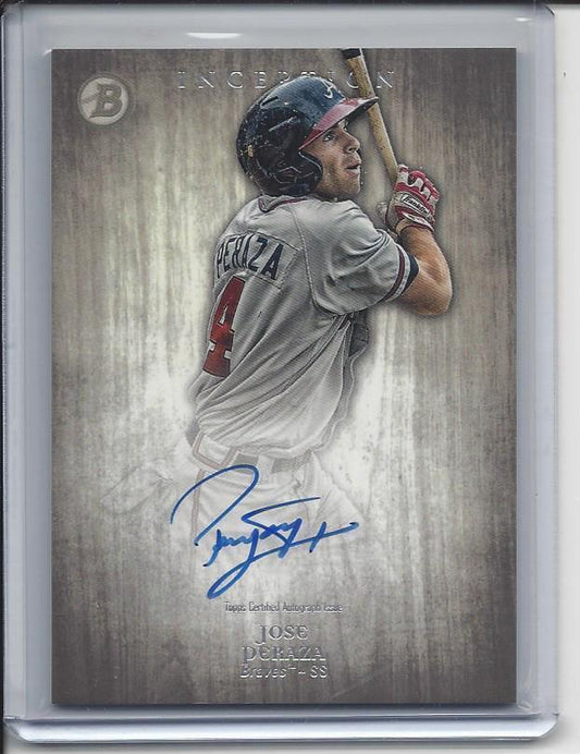 JOSE PERAZA 2014 BOWMAN INCEPTION PROSPECT ON CARD AUTO