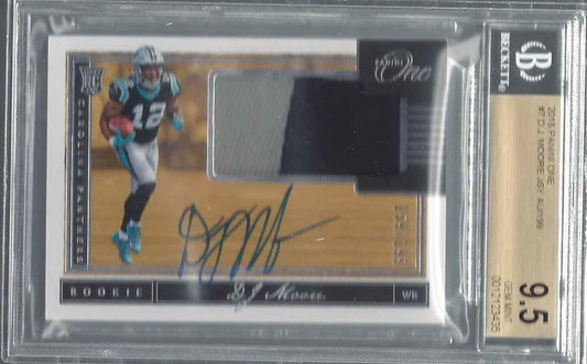 D.J. MOORE 2018 PANINI ONE RPA 2 COLOR PATCH AUTO RC /199 BGS 9.5 10 AU POP 1/1