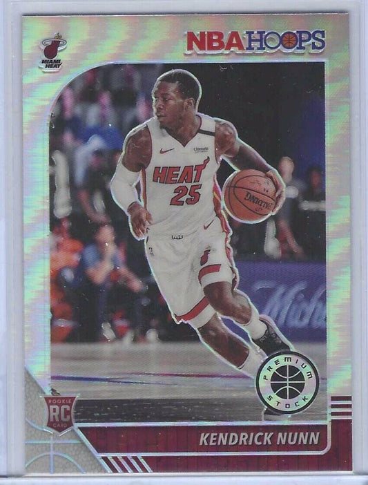 KENDRICK NUNN 2019-20 NBA HOOPS PREMIUM STOCK SILVER PRIZM ROOKIE RC #250