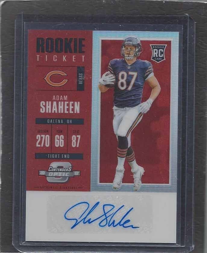 ADAM SHAHEEN 2017 PANINI CONTENDERS OPTIC RED HOLO ROOKIE AUTO RC #D 36/75