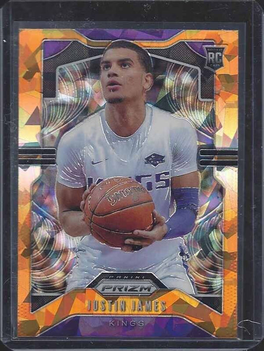 JUSTIN JAMES 2019-20 PANINI PRIZM ORANGE ICE SSP ROOKIE PRIZMS RC #295