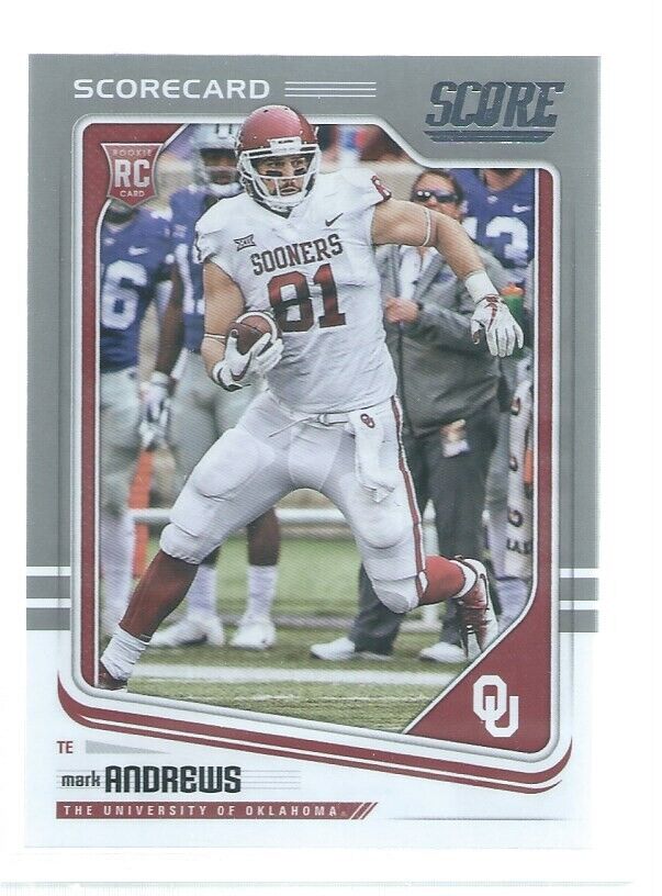 MARK ANDREWS 2018 SCORE SCORECARD GRAY ROOKIE RC #378