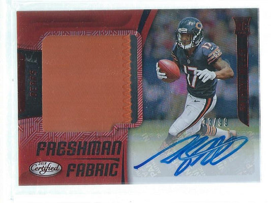 ANTHONY MILLER 2018 CERTIFIED FRESHMAN FABRIC 2 COLOR PATCH AUTO RED RC #D 33/99