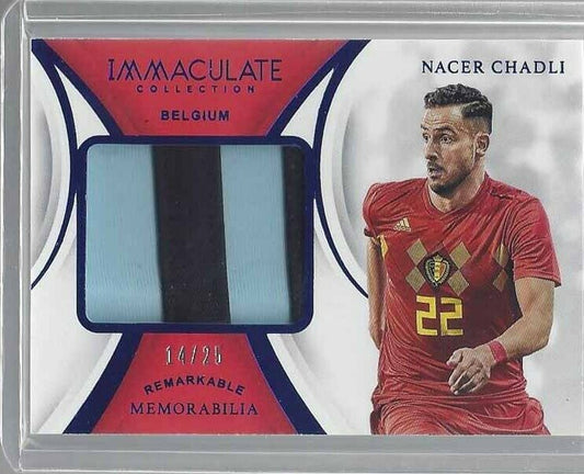 NACER CHADLI 2018-19 IMMACULATE REMARKABLE JUMBO PATCH #D 14/25