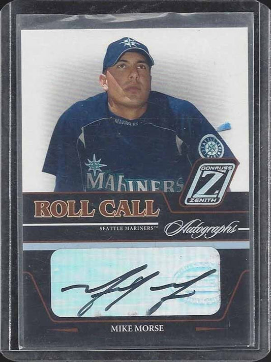 MIKE MORSE 2005 DONRUSS ZENITH ROLL CALL MARINERS AUTO #26