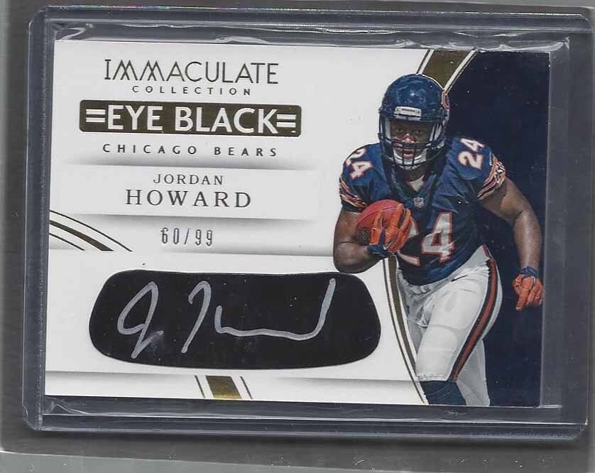 JORDAN HOWARD 2016 IMMACULATE EYE BLACK BEARS ROOKIE AUTO RC #D 60/99