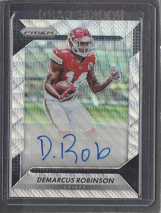 DEMARCUS ROBINSON 2016 PANINI PRIZM BLUE WAVE PRIZMS AUTO RC #D 136/149