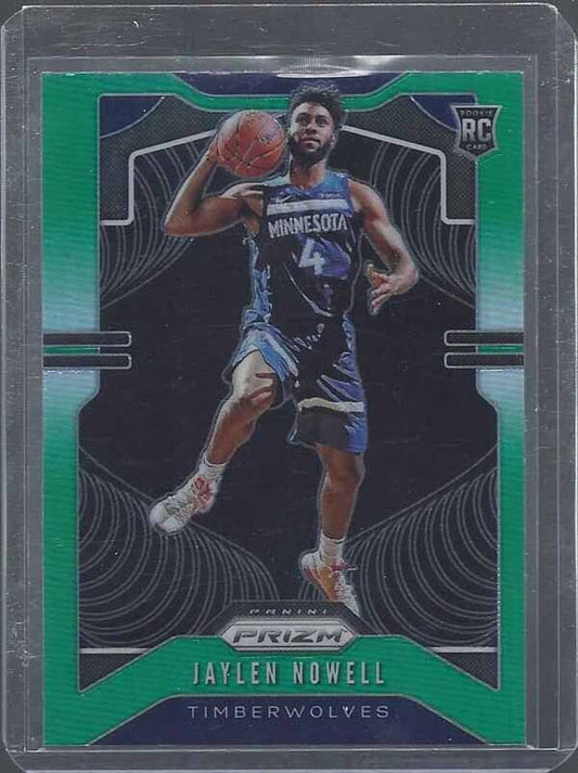 JAYLEN NOWELL 2019-20 PANINI PRIZM GREEN ROOKIE PRIZMS RC #281