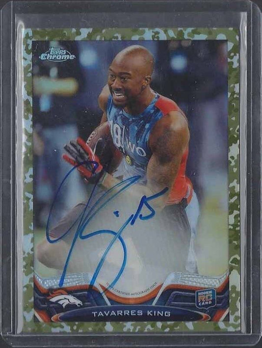 TAVARRES KING 2013 TOPPS CHROME CAMO REFRACTOR ON CARD AUTO RC #D 46/99