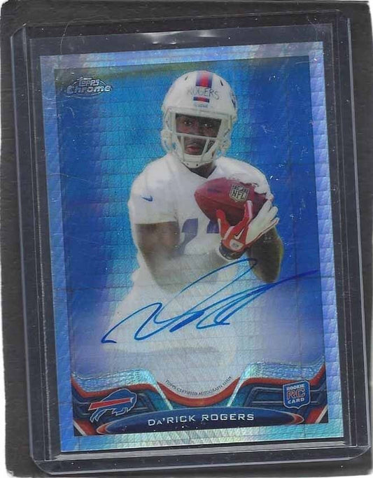 DA'RICK ROGERS 2013 TOPPS CHROME PRISM REFRACTOR ROOKIE ON CARD AUTO RC #D 10/15