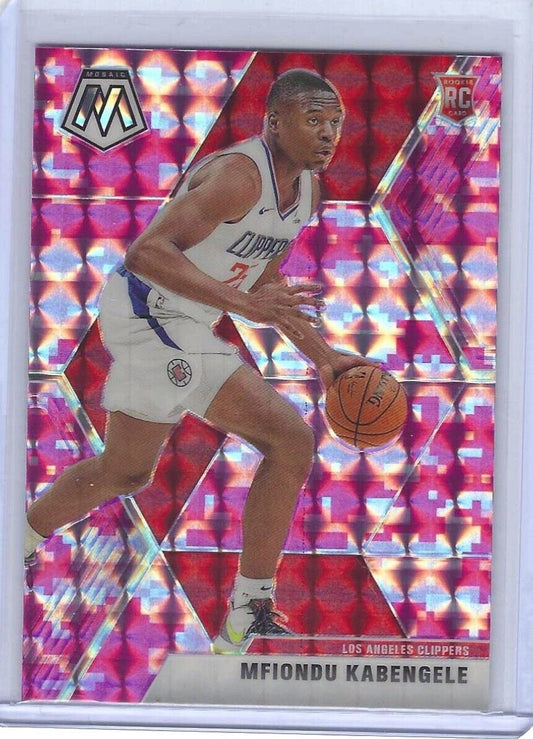 MFIONDU KABENGELE 2019-20 PANINI MOSAIC PINK CAMO PRIZM ROOKIE RC #218
