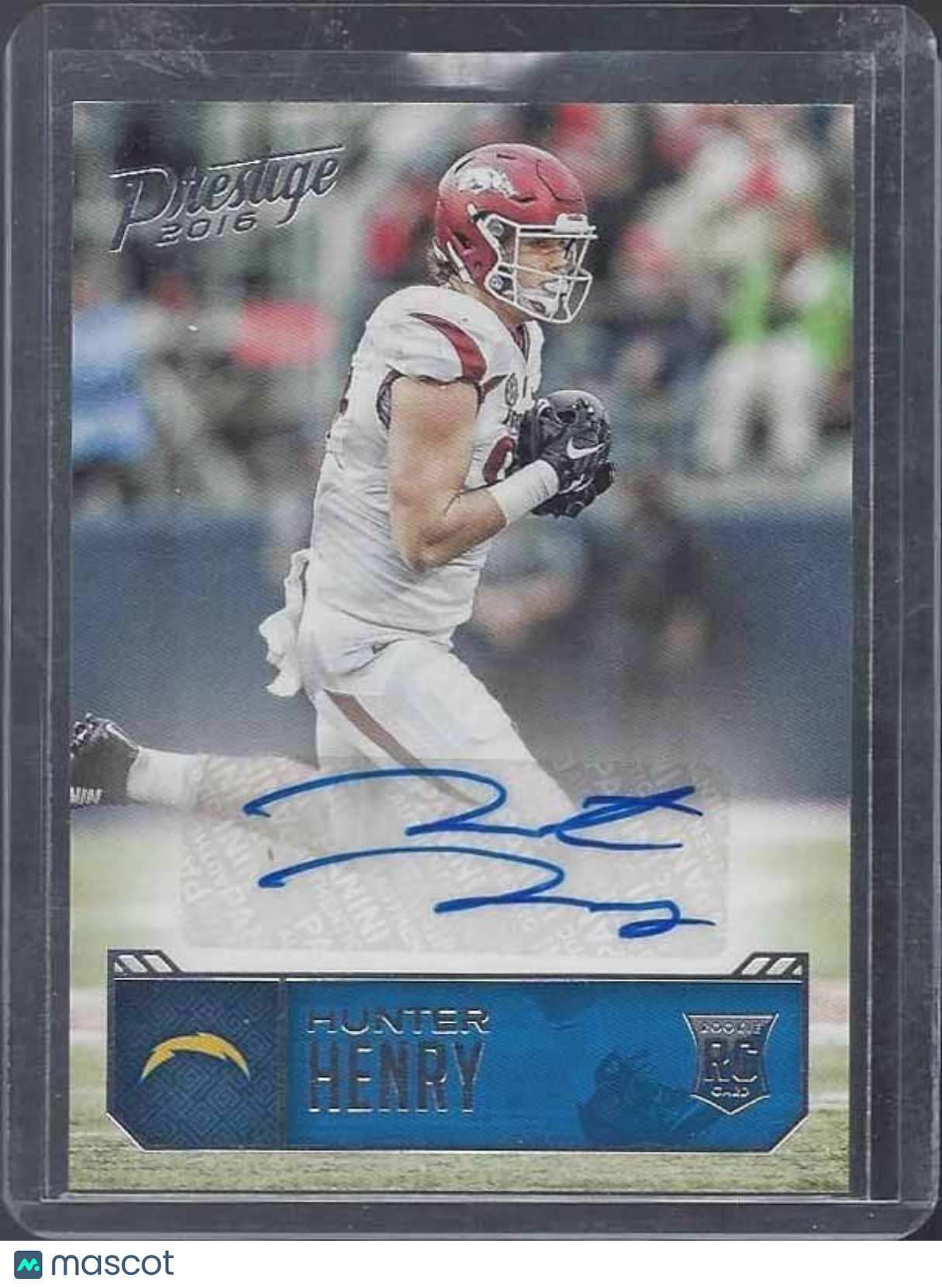 HUNTER HENRY 2016 PRESTIGE CHARGERS ARKANSAS ROOKIE AUTO RC